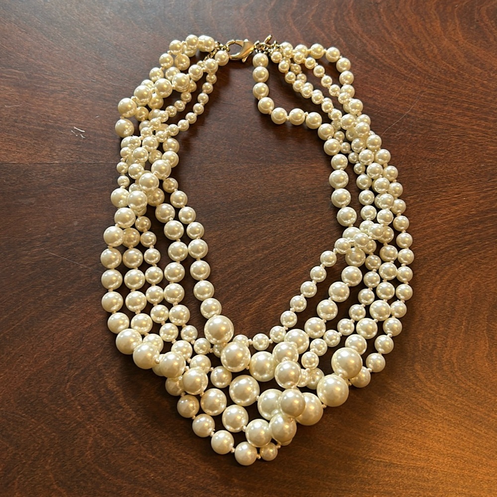 J. Crew Women's Faux Pearl Layered Necklace